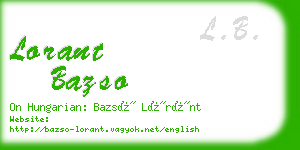 lorant bazso business card